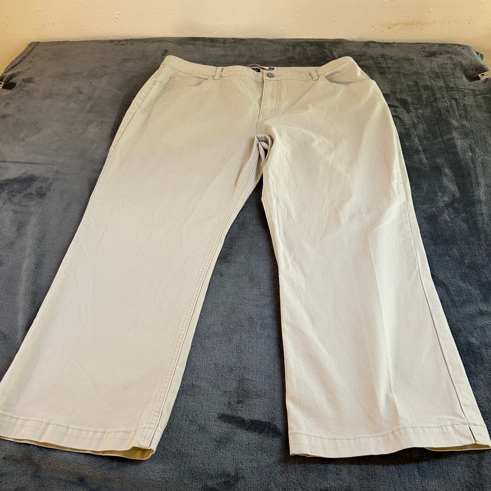 Gap Bootcut Khaki Pants Curvy Fit Casual Stretch Beige Womens 20 38x25"